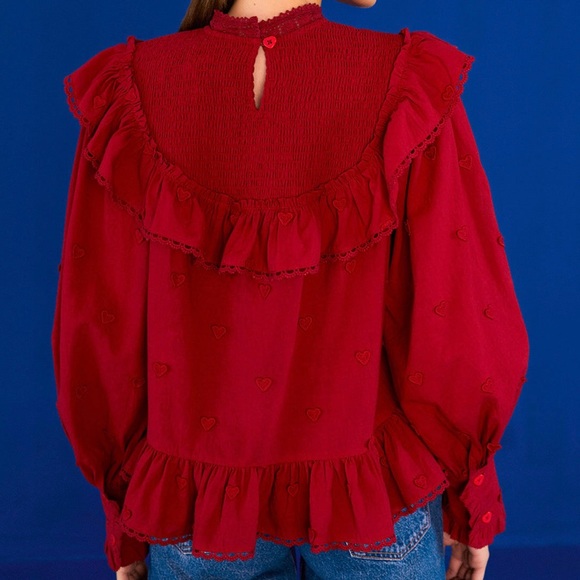 Farm Rio Hearts Blouse - Picture 8 of 9